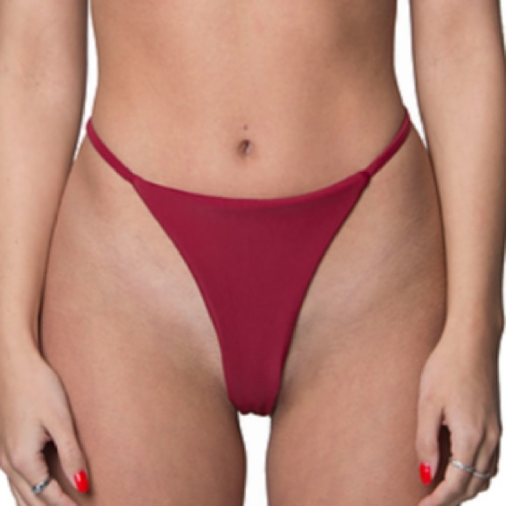 Burgundy bikini bottoms